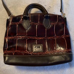 NWOT Dooney & Bourke Brown Croco Leather Crossbody